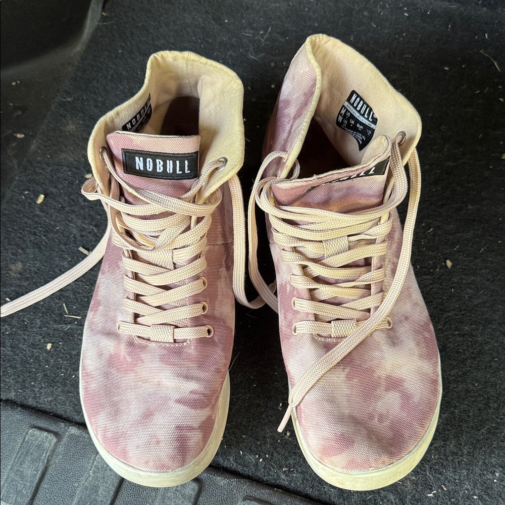 NOBULL Women's Pink Tie-Dye High-Top Sneakers
